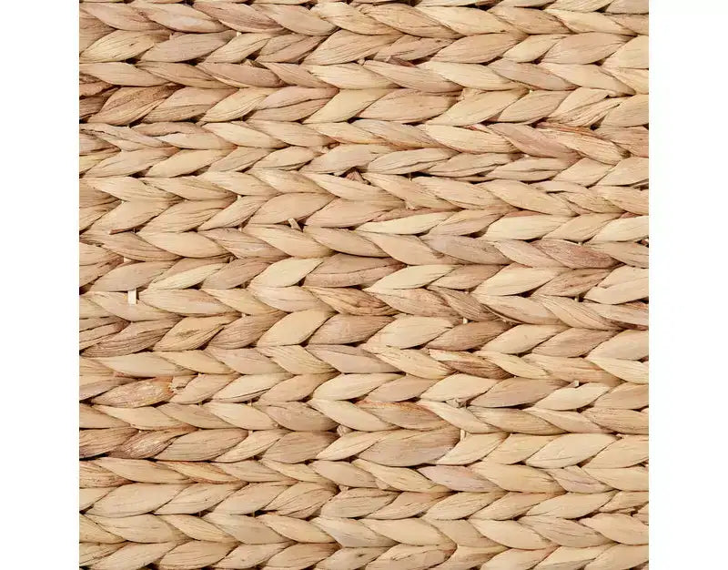 Panier à linge double ovale en jacinthe d'eau tressée à la main avec couvercle