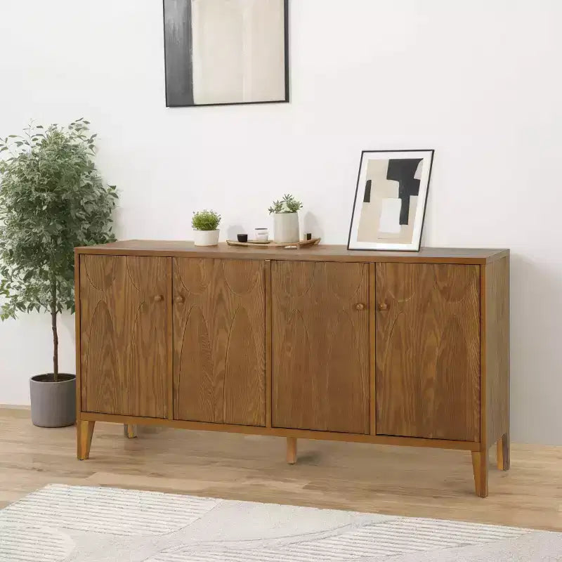 Christopher Knight Home  Modern Sideboard Buffet Cabinet with Four Adjustable Shelves and Doors