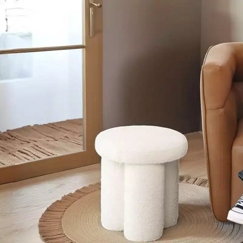GDFStudio  15.9H Mushroom-shaped Boucle Upholstery Ottoman