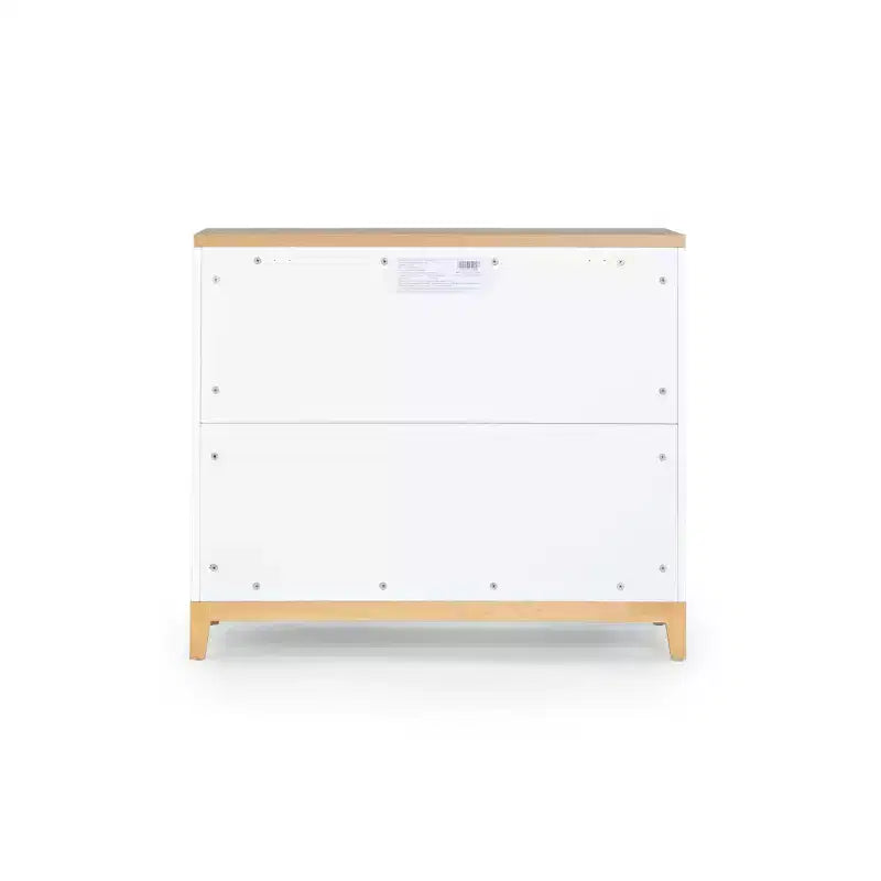 Commode à 3 tiroirs (blanc + chêne rouge)