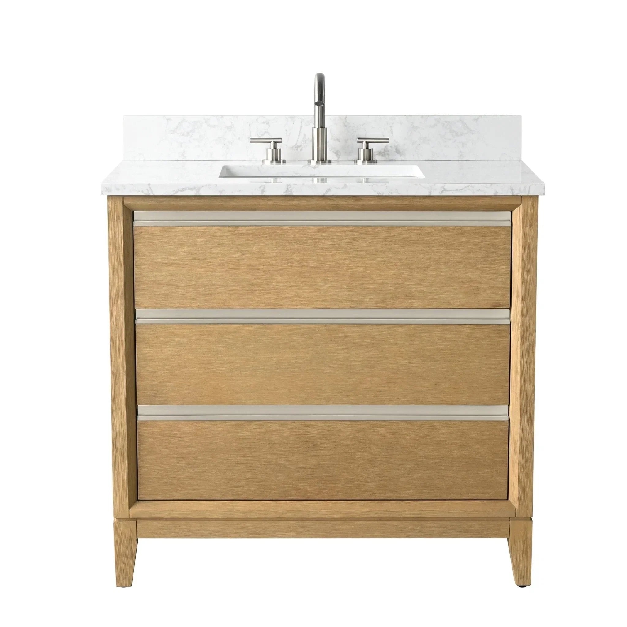 Meuble-lavabo Vanity Art avec évier en céramique et dessus en marbre reconstitué
