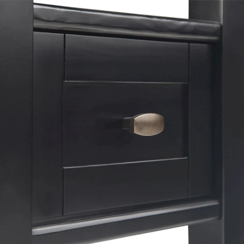 WYNDENHALL Norfolk Table d'appoint étroite de style transitionnel rectangulaire en bois massif, 35,5 cm de large – 35,5 cm de large