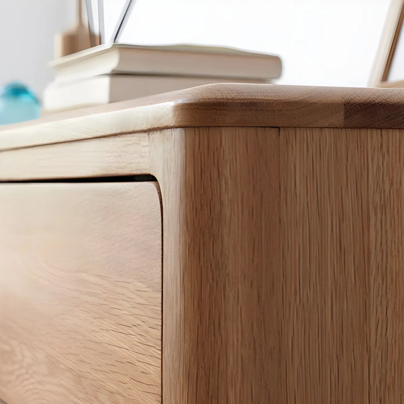 Commode double traditionnelle en bois de chêne naturel pour chambre à coucher