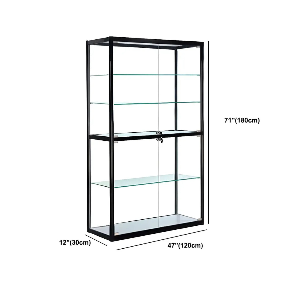 Vitrine rectangulaire contemporaine en verre noir