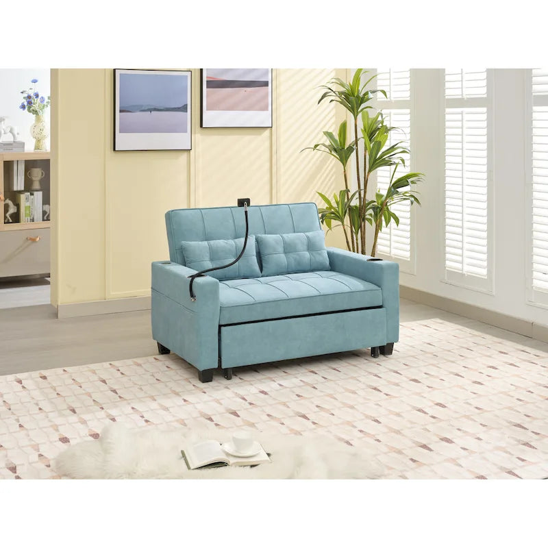 Canapé convertible 3-en-1 avec ports USB