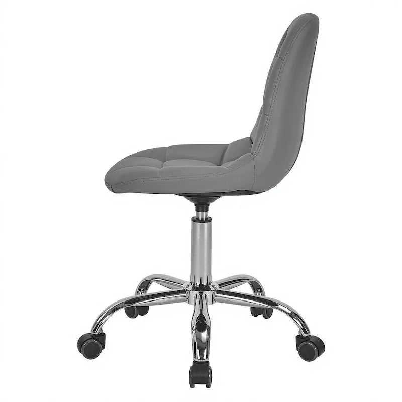 Chaise de bureau à domicile sans accoudoirs Javlergo, chaise de bureau d'ordinateur réglable en hauteur avec roulettes