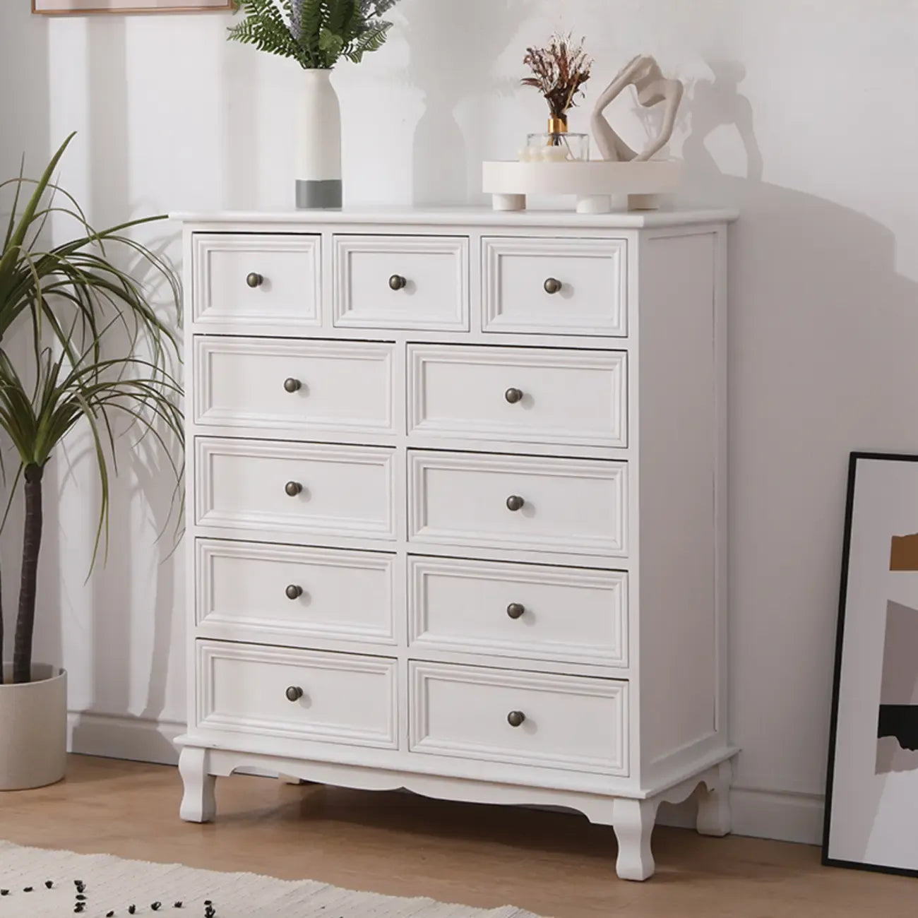 Meuble d'appoint rustique en bois marron pour salon