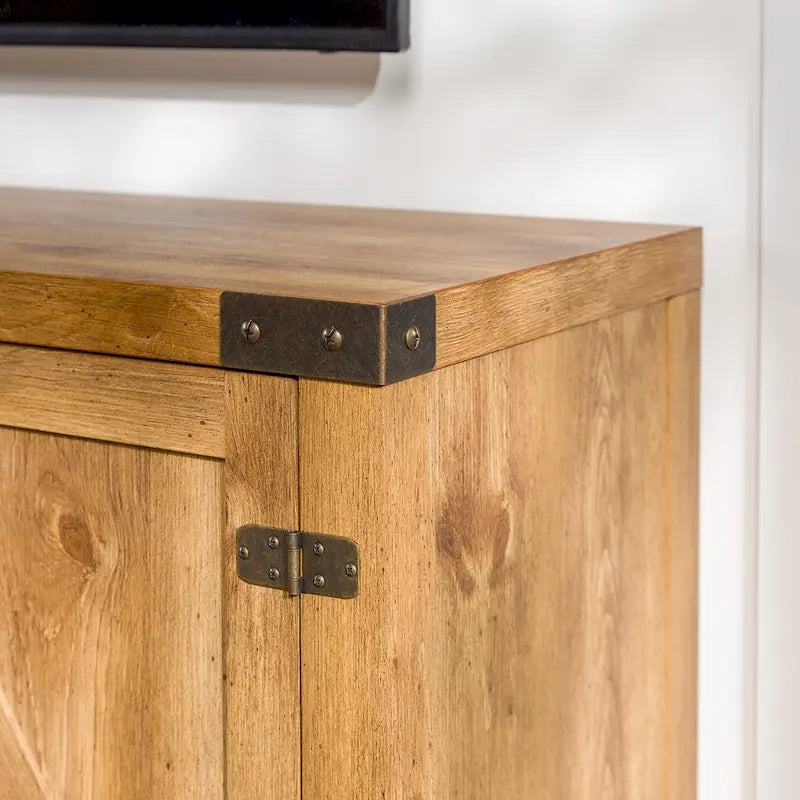 Meuble TV avec porte de grange Middlebrook Firebranch 58 pouces