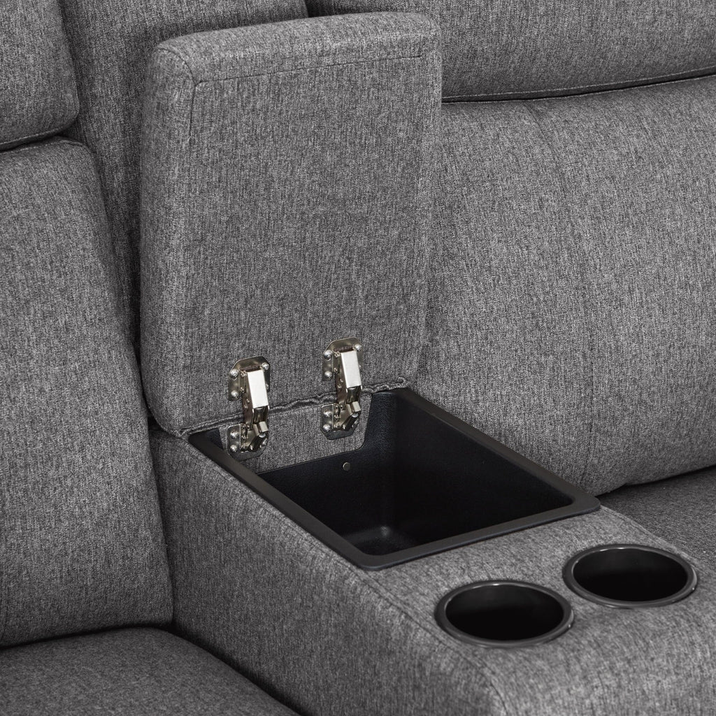 Canapé inclinable électrique MCombo 60,2 po avec massage et double chauffage, appuie-tête réglable, ports USB et Type C, tissu