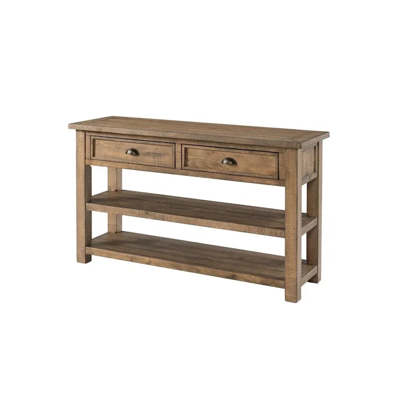 The Gray Barn Downington Table console de canapé à 2 tiroirs en bois massif