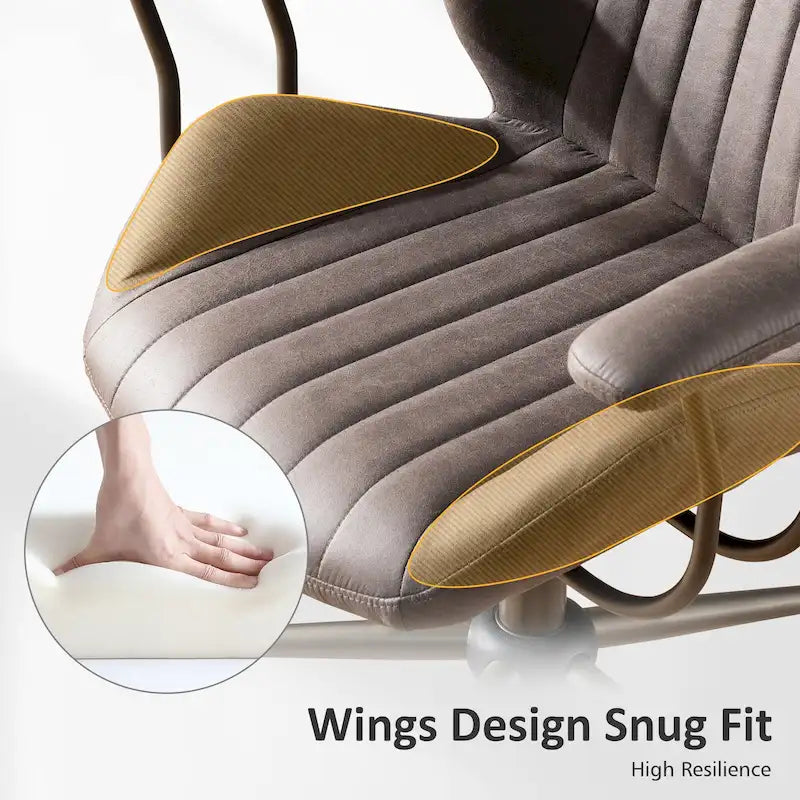 Chaise de bureau ergonomique en suède avec support lombaire